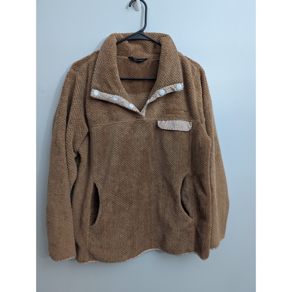 L2 Simply Southern Simply Soft Pullover for Women in Brown Sz M